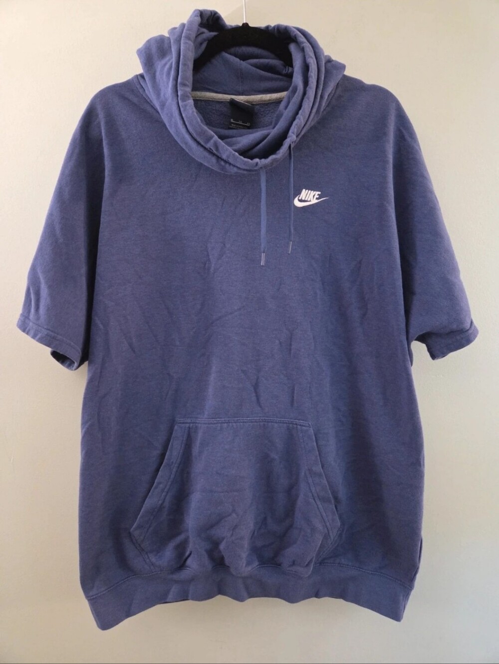 Cow Neck Short Sleeve Hoodie
